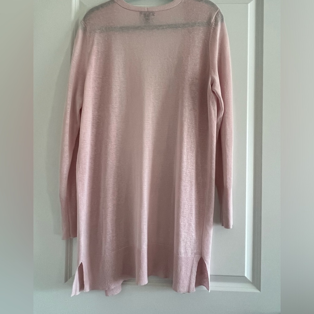 Halogen Linen Blend Open Long Cardigan Women’s Size Large - Picture 6 of 12